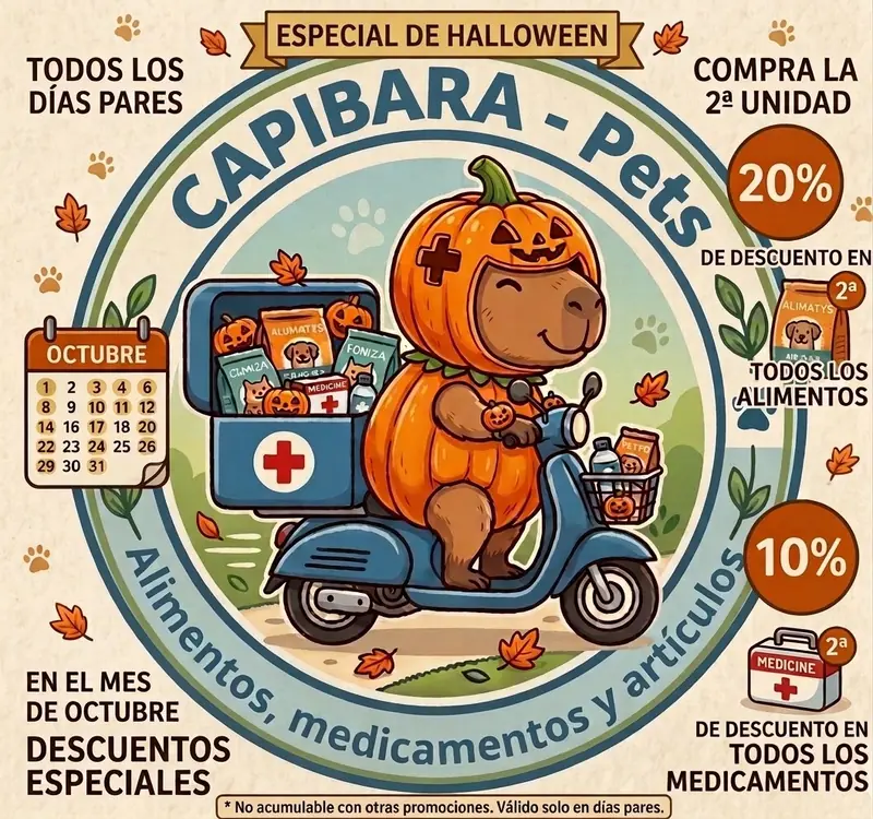 Obtén 10% OFF en Alimentos y 5% OFF en Medicamentos (oferta hasta el 30 de Septiembre de 2026).