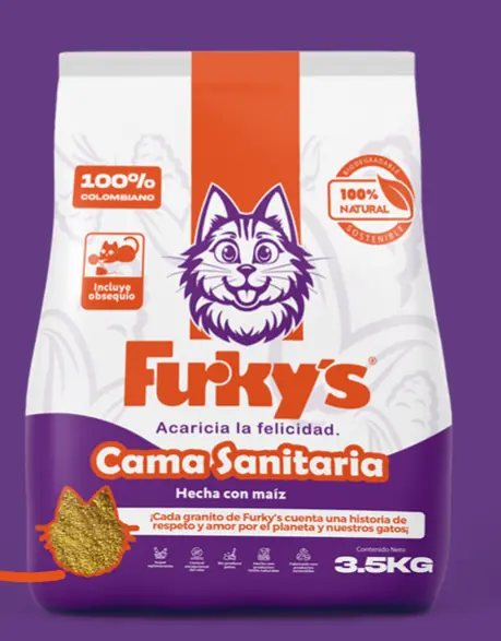 Fotografía del producto: Furky’s ® Arena de Maiz 3.5kg