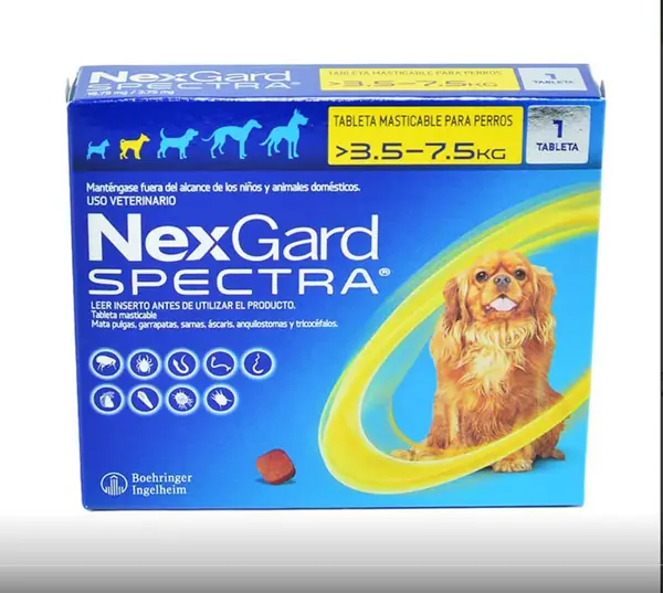 Fotografía del producto: Nexgard Spectra Antiparasitario interno y externo para perros de 3.5 a 7.5 Kg